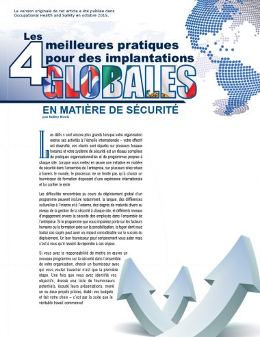 Les 4 Meilleures pratiques pour des implantations globales en matière de sécurité