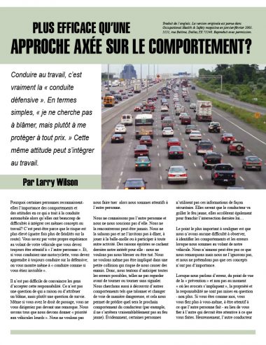 Plus efficace qu’une approche axée sur le comportement?
